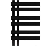 Полотенцесушитель Granula Гамма Квадро 50x80 терморегулятор, черный матовый