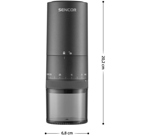 Аккумуляторная кофемолка Sencor SCG 4000BK