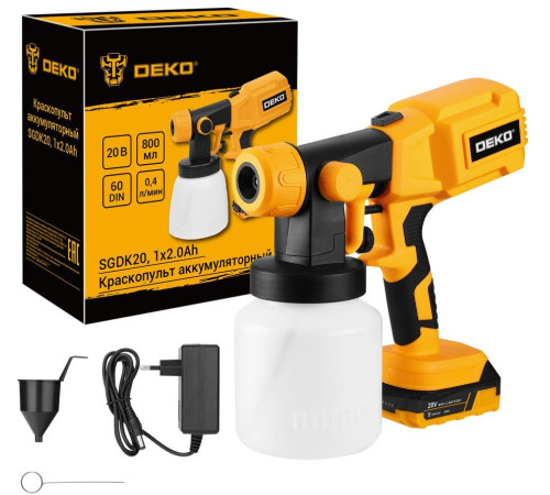 Краскораспылитель Deko SGDK20 086-1019 с 1-им АКБ