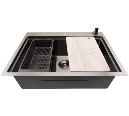 Кухонная мойка Stellar S6050NB-A нано черный, c доской
