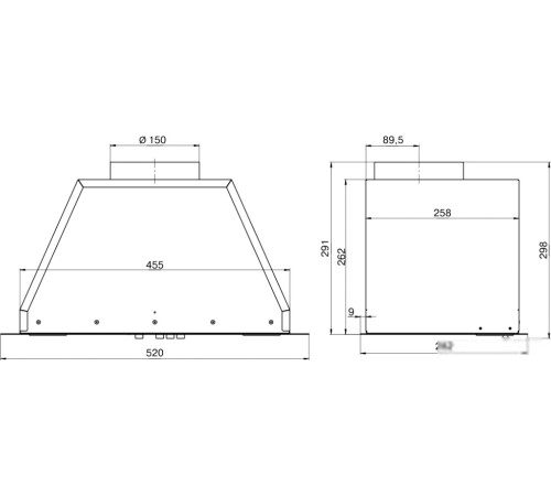 Кухонная вытяжка Elikor Врезной блок Flat 52П-650-К3Д белый 939386