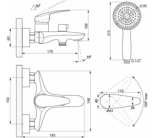 Смеситель Славен СЛ-ОД-В33