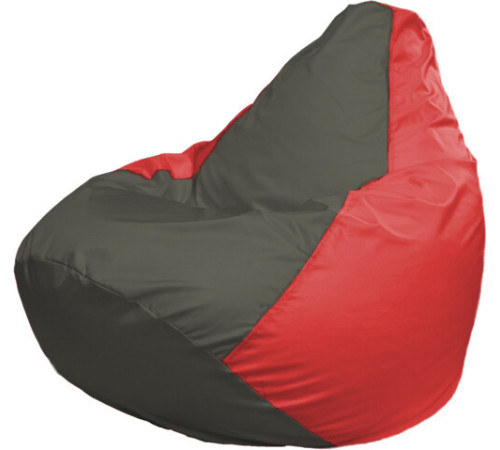 Кресло-мешок Flagman Груша Макси Г2.1-362 красный/серый темный