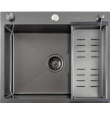 Кухонная мойка Futur FK 6050 Eco Embossing Pop-up Standart Black Nano