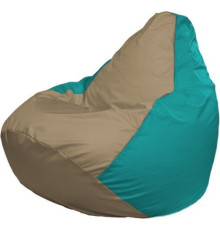 Кресло-мешок Flagman Груша Макси Г2.1-98 бирюзовый/бежевый темный