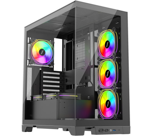 Корпус 1stPlayer Mi8 MI8-BK-3FC7R-1FC7 черный