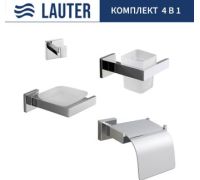 Набор аксессуаров для ванной Lauter 21SH71061 + 21SH71051 + 21SH71101 + 21SH71091 Chrome, 4 предмета