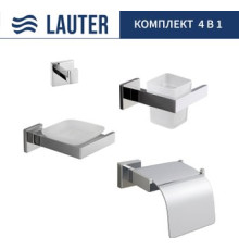 Набор аксессуаров для ванной Lauter 21SH71061 + 21SH71051 + 21SH71101 + 21SH71091 Chrome, 4 предмета