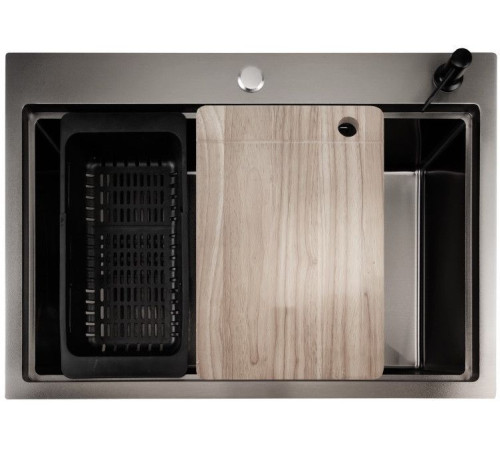 Кухонная мойка Stellar S7050NB-A нано черный, c доской