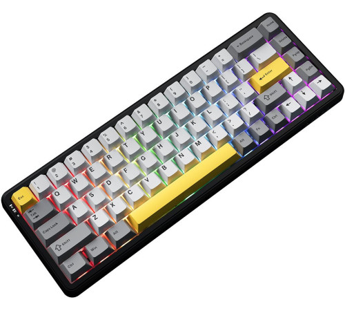 Клавиатура Ajazz AK680 Max черный/серый/желтый