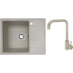 Кухонная мойка БелЭворс Mila L + смеситель W4998-4 бежевый