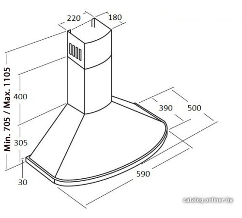Кухонная вытяжка KUPPERSBERG Bona 60 B Bronze