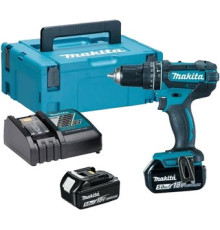 Ударная дрель-шуруповерт Makita DHP482RTJ с 2-мя АКБ, кейс