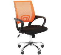 Кресло CHAIRMAN 696 Chrome черный/оранжевый