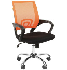 Кресло CHAIRMAN 696 Chrome черный/оранжевый
