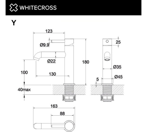 Смеситель Whitecross Y1211CPB