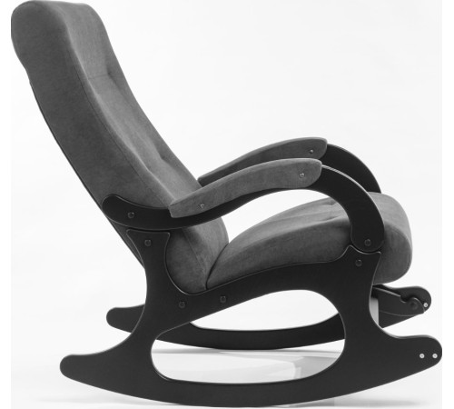 Кресло-качалка Mio Tesoro Бастион-32 велюр графит/черный