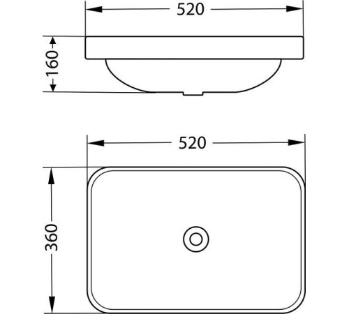 Умывальник Lauter 21441A + Sky 21CK533C с сифоном 21635CH хром