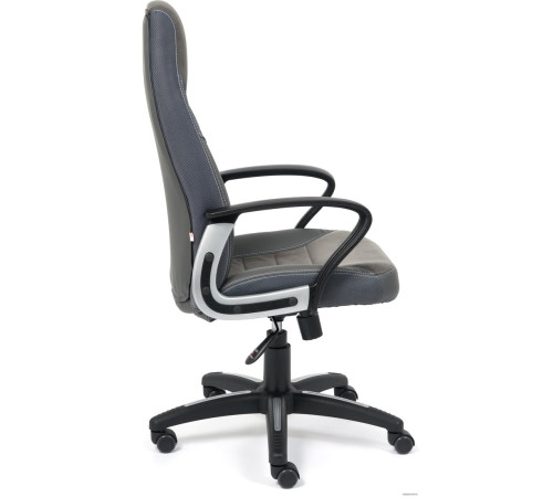 Офисное кресло TetChair Inter искусственная кожа, флок, ткань, серый/металлик