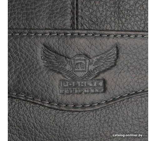 Мужская сумка Poshete 196-9080-42-DGR серый