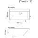 Умывальник Madera Classica 100x45 см без отверстия под смеситель и без перелива