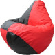 Кресло-мешок Flagman Груша Арлекино Г2.1-417 черный/красный