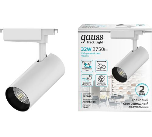 Трековый светильник Gauss TR072