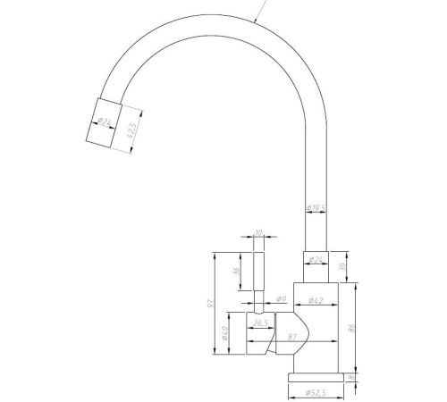 Смеситель Esko Kitchen K44BB