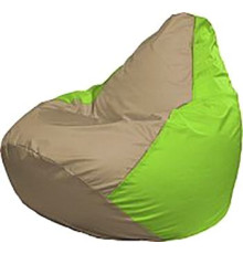 Кресло-мешок Flagman Груша Мега Super Г5.1-88 тёмно-бежевый/салатовый