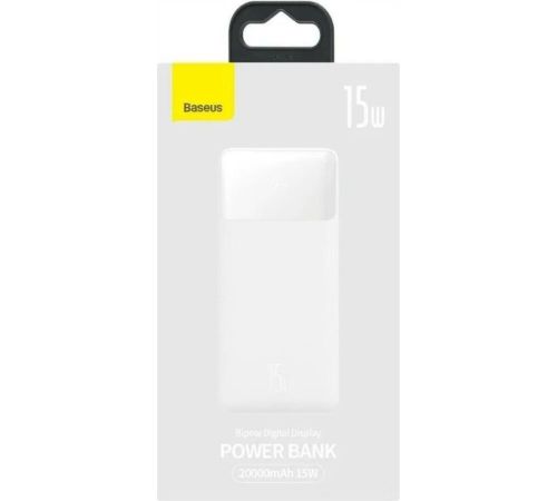 Внешний аккумулятор Baseus Bipow Digital Display 20000mAh белый