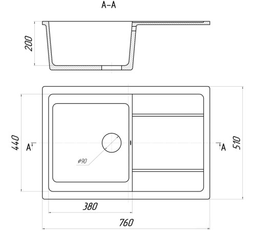 Кухонная мойка Gerhans B27 оникс