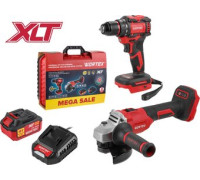 Wortex 1329850 шуруповерт, болгарка, 1 АКБ, кейс