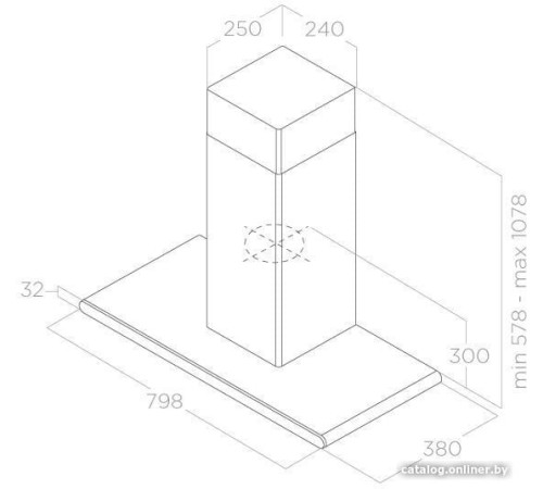 Кухонная вытяжка Elica Galaxy WH IX/A/80 PRF0009822B