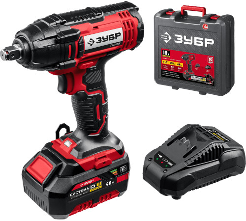 Гайковерт Зубр Мастер ГУЛ-255-41 с 1-м АКБ, кейс