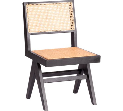 Стул TetChair Loki дерево вяз/ротанг 51x44x86 черный