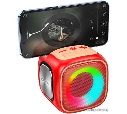 Беспроводная колонка Borofone BR29 красный/розовый