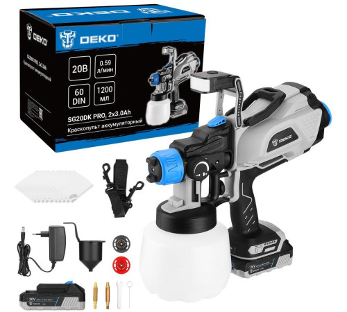Краскораспылитель Deko SG20DK PRO 083-1136 с 2-мя АКБ