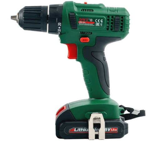 Дрель-шуруповерт DWT ABS-18 L-2 BMC с 2-мя АКБ, кейс