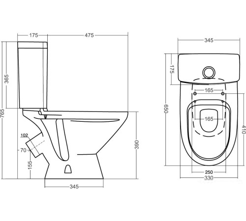 Унитаз Santek Лига [1.WH30.2.197]
