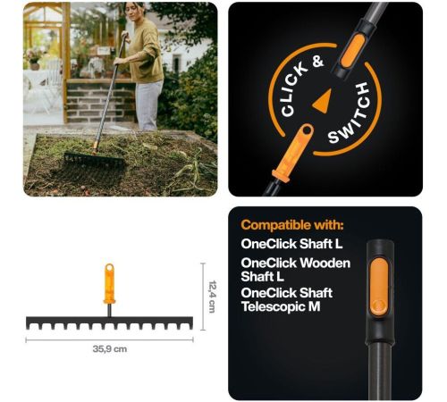 Грабли зубчатые Fiskars 1080677