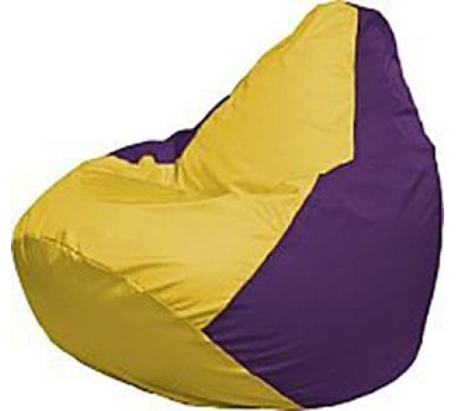 Кресло-мешок Flagman Груша Медиум Г1.1-247 жёлтый/фиолетовый