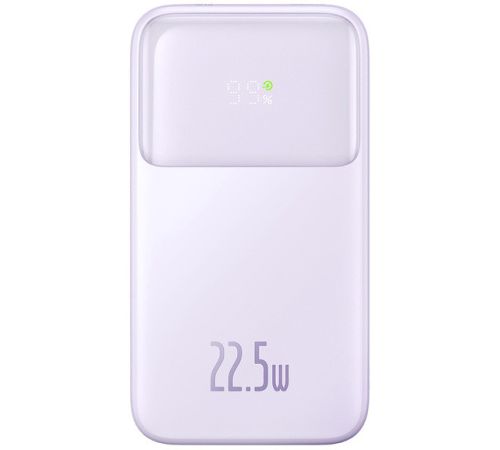Внешний аккумулятор Baseus Comet Series Dual-Cable Digital Display Fast Charge Power Bank 22.5W 20000mAh сиреневый