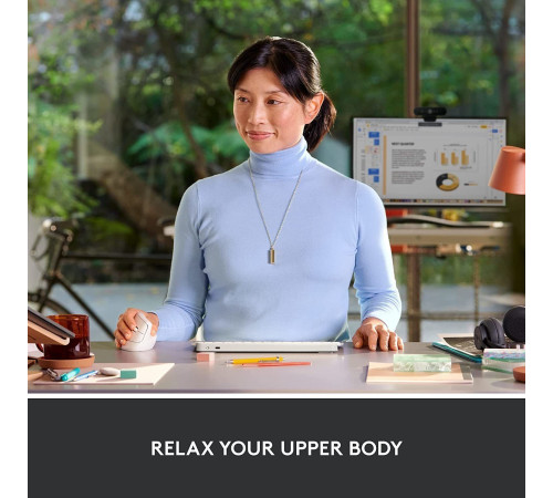 Вертикальная мышь Logitech Lift белый