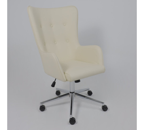 Офисное кресло AksHome Bella XL Chrome Pegasso крем