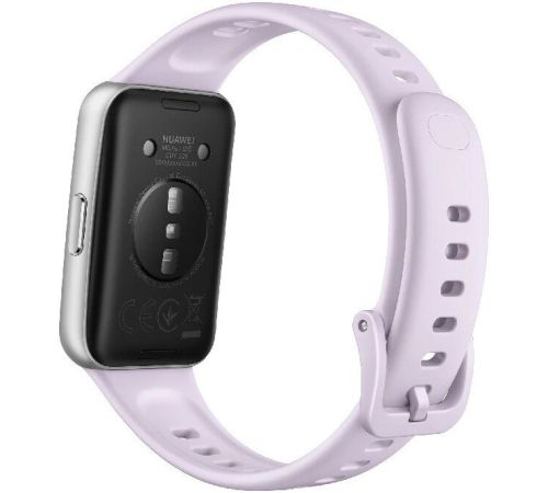 Фитнес-браслет Huawei Band 11 серебристый алюминиевый корпус, с сиреневым силиконовым ремешком, международная версия