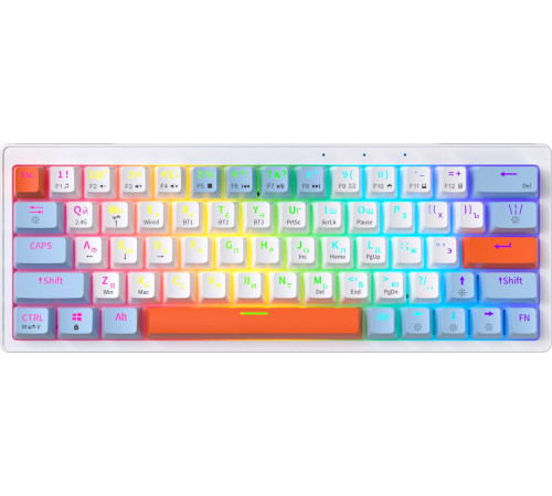 Клавиатура JEGG ZA63 Pro White Blue Orange TNT Yellow
