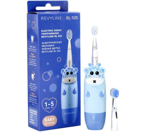 Электрическая зубная щетка Revyline RL 025 Baby синий