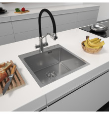 Кухонная мойка ARFEKA Eco AR 500*500 Satin Decor Millet Grains