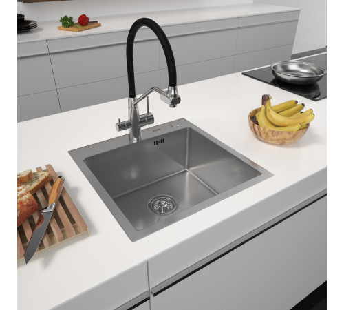 Кухонная мойка ARFEKA Eco AR 500*500 Satin Decor Millet Grains