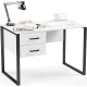 Стол Soma Slava 110x66 белый/черный